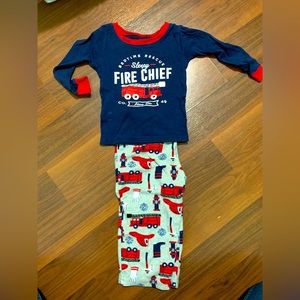 2T Sleepy Fire Chief 🔥 pajamas